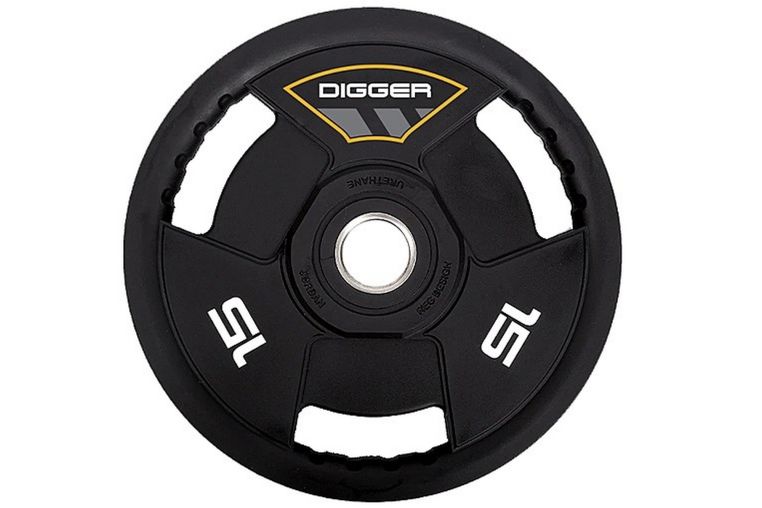 Диск олимпийский полиуретановый 3-х хватовый 15кг Hasttings Digger HD51C3A-15 