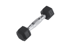Гантель гексагональная обрезиненная 1 кг Star Fit DB-301 черный, пара