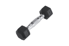 Гантель гексагональная обрезиненная 1 кг Star Fit DB-301 черный, пара
