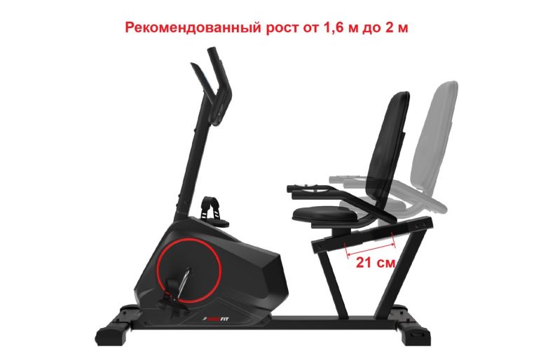 Горизонтальный велотренажер UnixFit BR-390Е фото 10