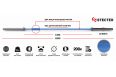 Мужской гриф Stecter 20 кг, тренировочный 2411 синий\хром фото 5