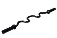Гриф для штанги ZSO Black, D50мм, L122,6 cм, ломаный EZ-образный до 136 кг, замки-пружины