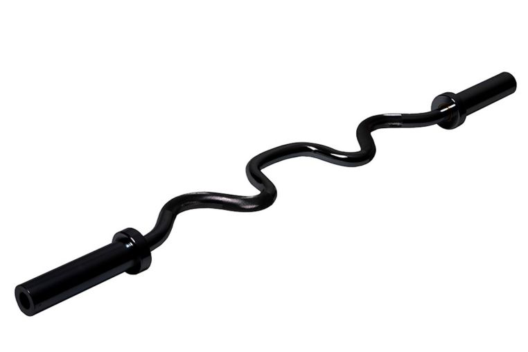 Гриф для штанги ZSO Black, D50мм, L122,6 cм, ломаный EZ-образный до 136 кг, замки-пружины 
