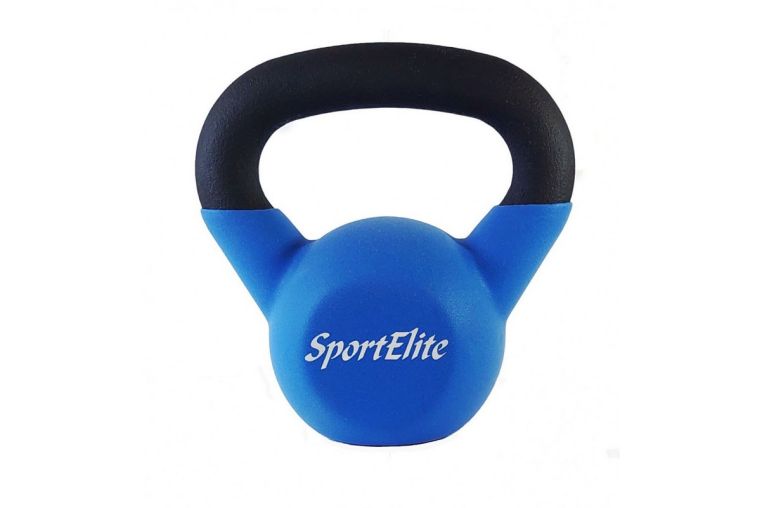 Гиря чугунная с виниловым покрытием 6 кг Sport Elite ES-0670 матовая фото 1