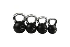 Гиря 8 кг YouSteel PU с хром. ручкой, чёрный