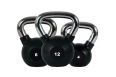 Гиря 8 кг YouSteel PU с хром. ручкой, чёрный фото 1
