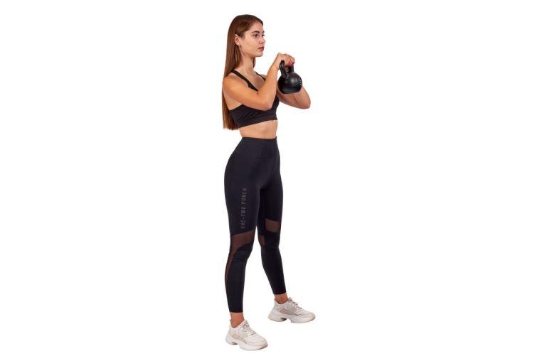 Пластиковая гиря 4 кг Bradex SF 0704 (4kg Solid Color Cement Kettle Bell, black) фото 2