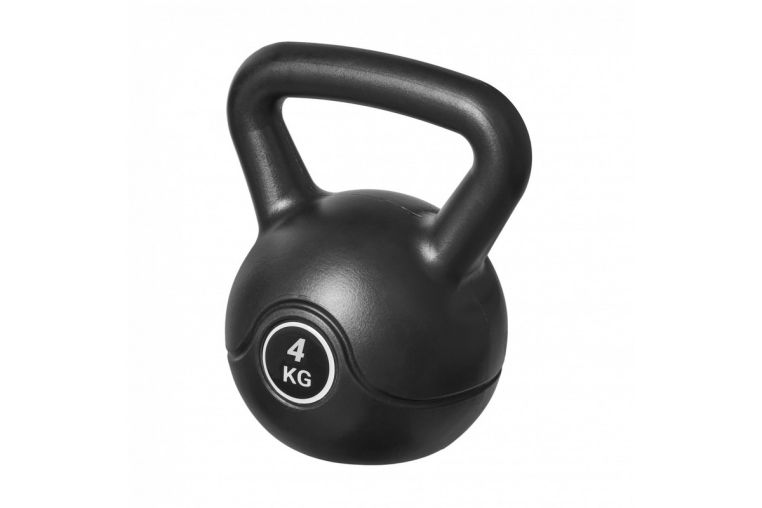 Пластиковая гиря 4 кг Bradex SF 0704 (4kg Solid Color Cement Kettle Bell, black) фото 5