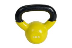 Гиря для кроссфита HouseFit с виниловым покрытием 4кг желтая