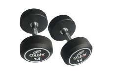 Гантель обрезиненная круглая Oxide Fitness DB145А 14 кг