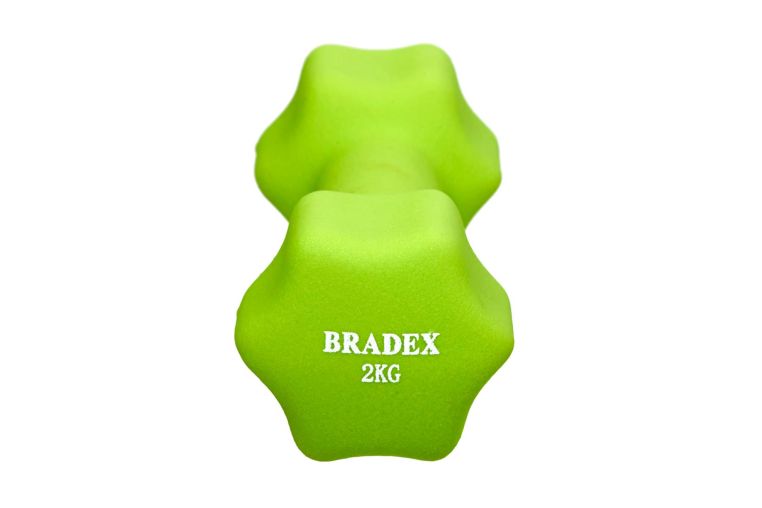 Гантель неопреновая 2кг Bradex SF 0542 салатовый фото 3