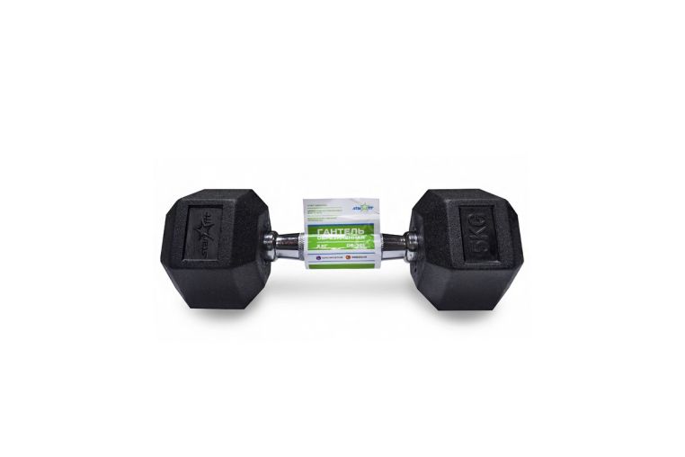 Гантель гексагональная 5 кг Star Fit DB-301 черный фото 2