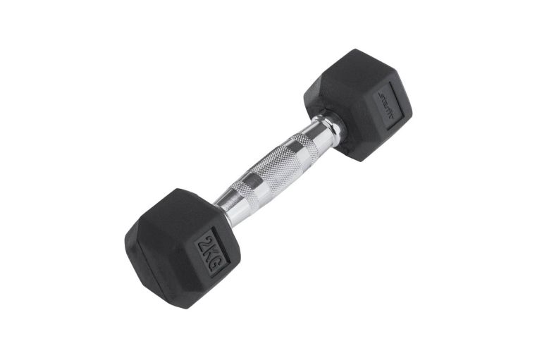 Гантель гексагональная обрезиненная Pro 2 кг Star Fit DB-301 черный 
