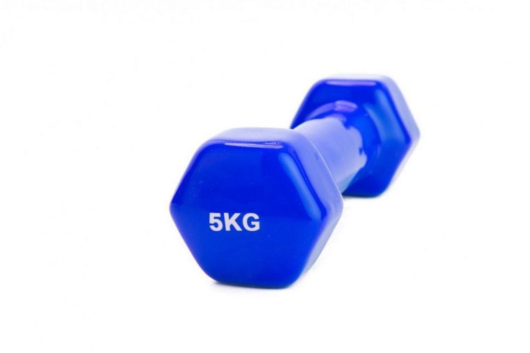 Гантель обрезиненная 5кг Bradex SF 0168 синий 