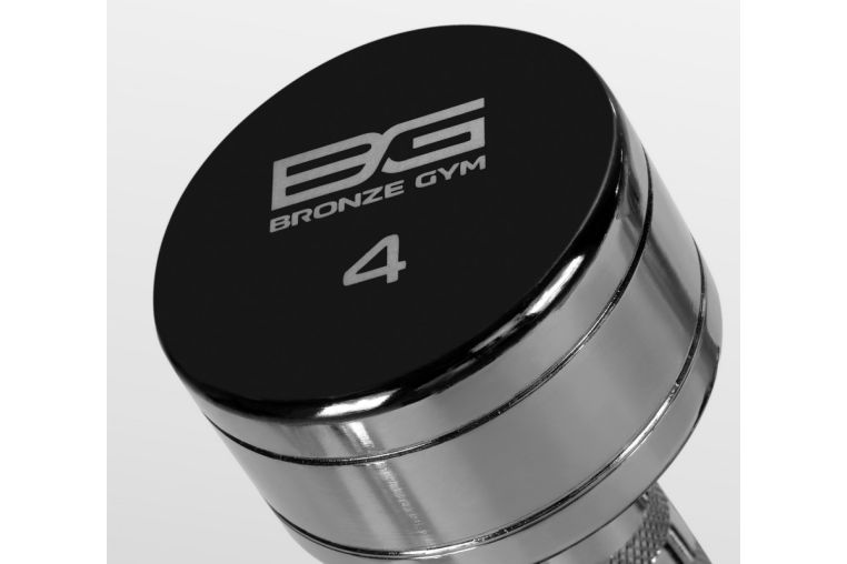 Гантель хромированная 4 кг Bronze Gym BG-PA-DB-C04 фото 3