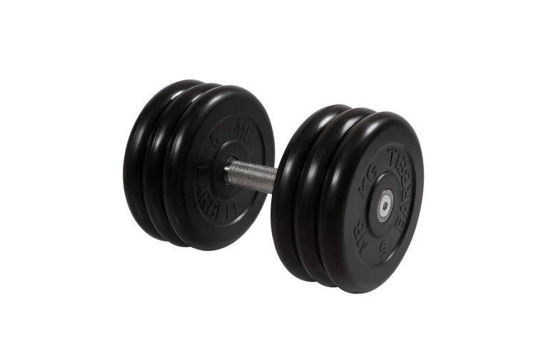 Гантель неразборная, с невращ. хром. ручкой, 31 кг MB Barbell MB-FdbM-BN31 