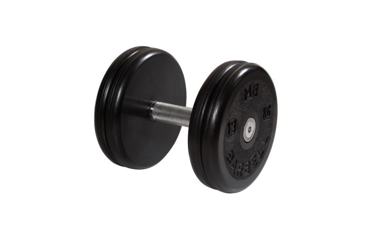 Гантель неразборная, классик, с невращ. хром. ручкой, 19 кг MB Barbell MB-FdbEM-BN19 