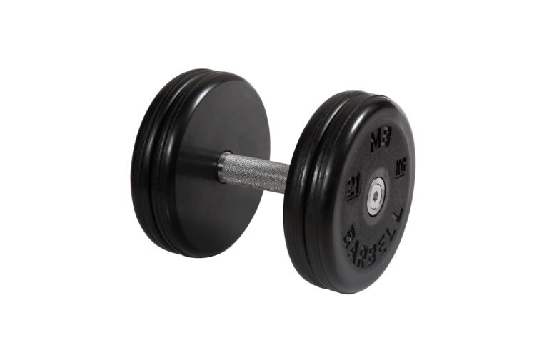 Гантель неразборная, классик, с невращ. хром. ручкой, 21 кг MB Barbell MB-FdbEM-BN21 