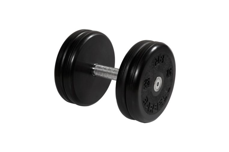 Гантель неразборная, классик, с невращ. хром. ручкой, 26 кг MB Barbell MB-FdbEM-BN26 
