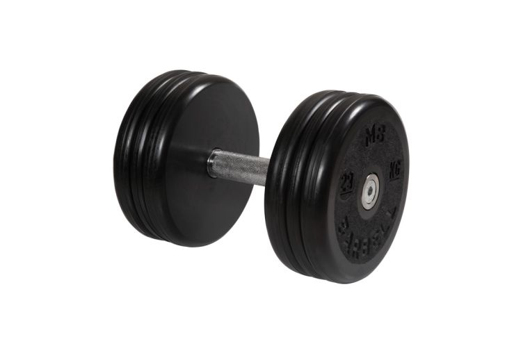 Гантель неразборная, классик, с невращ. хром. ручкой, 29 кг MB Barbell MB-FdbEM-BN29 