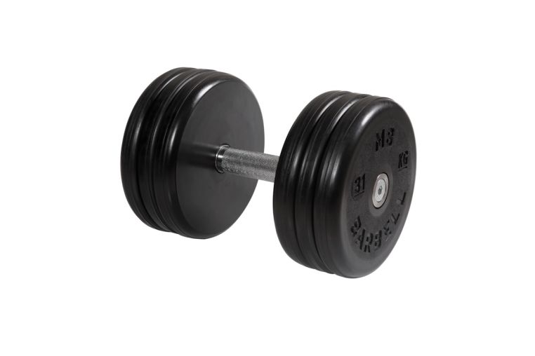 Гантель неразборная, классик, с невращ. хром. ручкой, 31 кг MB Barbell MB-FdbEM-BN31 