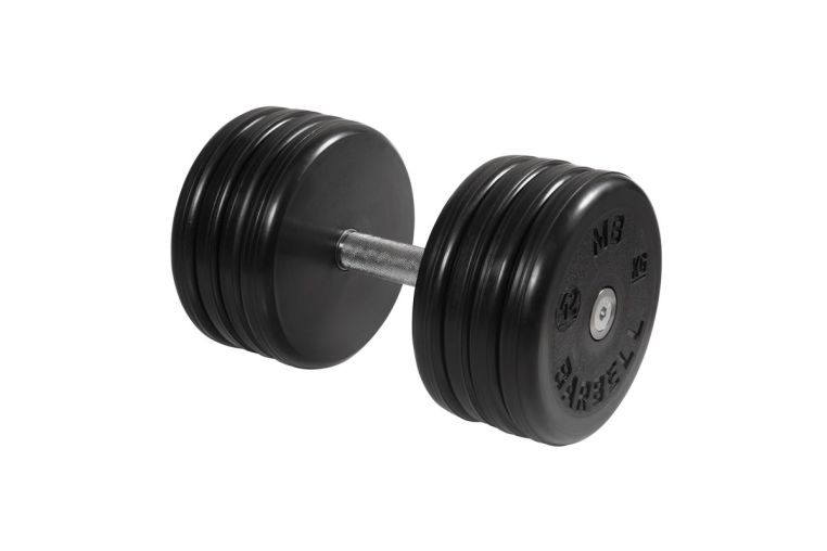 Гантель неразборная, классик, с невращ. хром. ручкой, 42 кг MB Barbell MB-FdbEM-BN42 
