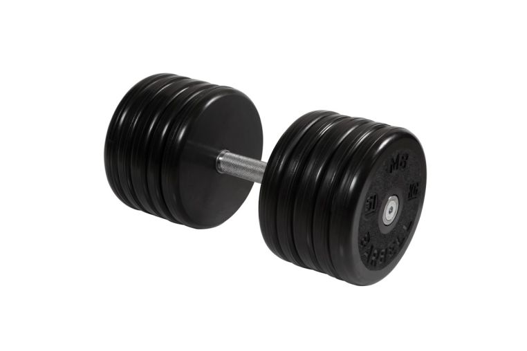 Гантель неразборная, классик, с невращ. хром. ручкой, 51 кг MB Barbell MB-FdbEM-BN51 