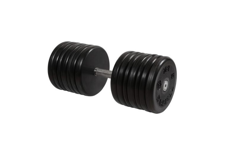 Гантель неразборная, классик, с невращ. хром. ручкой, 59 кг MB Barbell MB-FdbEM-BN59 