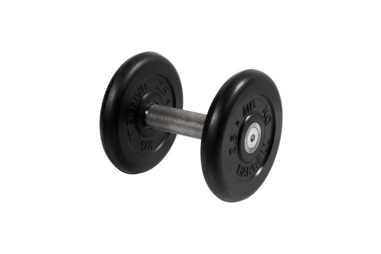Гантель неразборная, с невращ. хром. ручкой, 6 кг MB Barbell MB-FdbM-BN6 