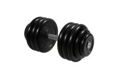Гантель неразборная, с невращ. хром. ручкой, 38,5 кг MB Barbell MB-FdbM-BN38,5