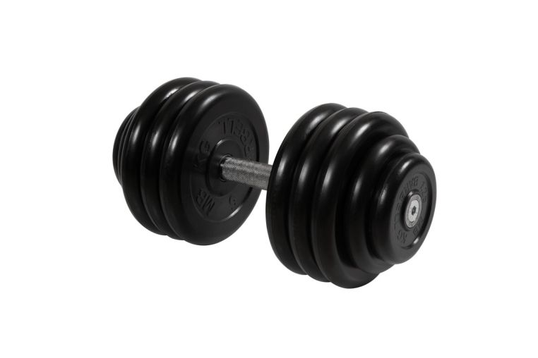 Гантель неразборная, с невращ. хром. ручкой, 38,5 кг MB Barbell MB-FdbM-BN38,5 