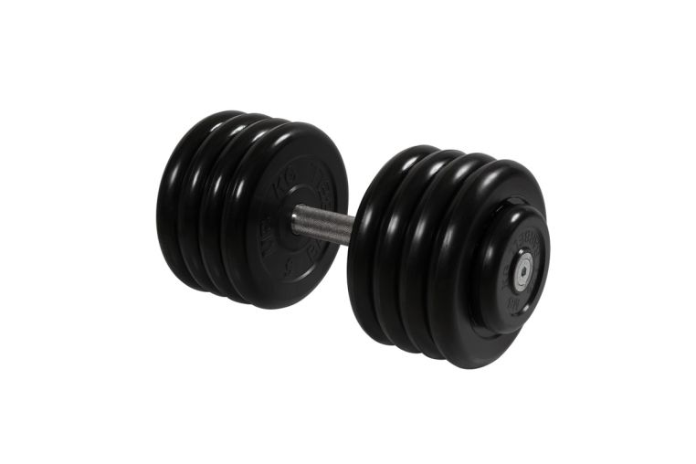 Гантель неразборная, с невращ. хром. ручкой, 43,5 кг MB Barbell MB-FdbM-BN43,5 