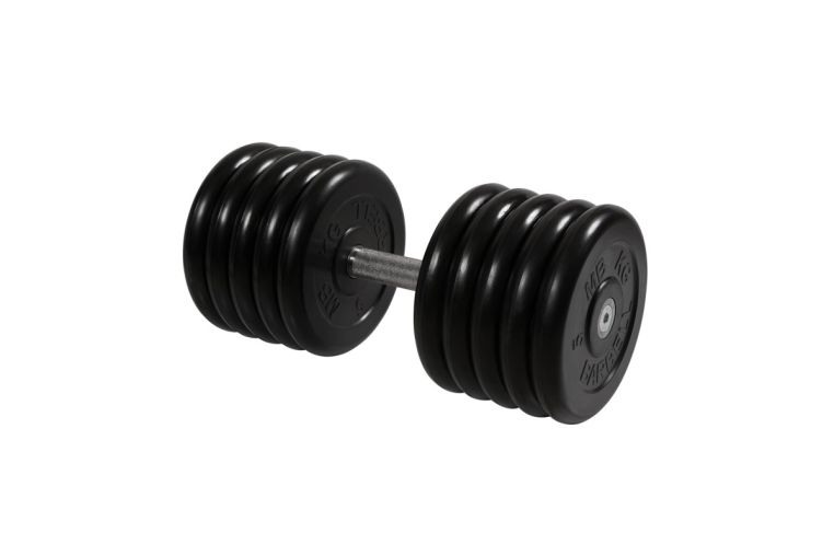 Гантель неразборная, с невращ. хром. ручкой, 51 кг MB Barbell MB-FdbM-BN51 