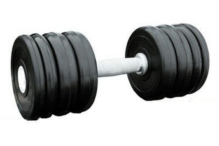 Гантель профессиональная хром/резина 28 кг. Iron King IK 500-28 