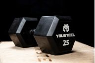 Гантель обрезиненная YouSteel HEX DB 20 кг