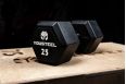 Гантель обрезиненная YouSteel HEX DB 30 кг фото 9
