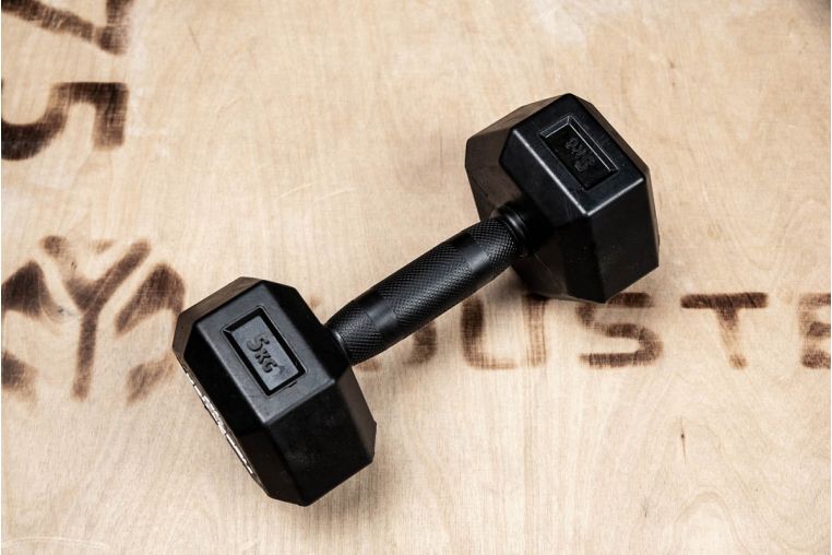 Гантель обрезиненная YouSteel HEX DB 30 кг фото 8