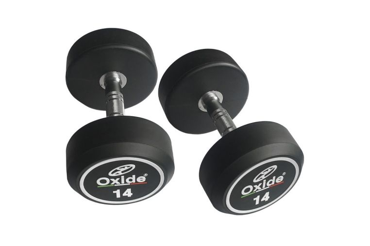Гантель обрезиненная круглая Oxide Fitness DB145А 6 кг 