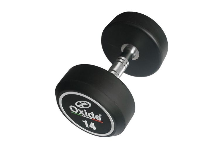 Гантель обрезиненная круглая Oxide Fitness DB145А 6 кг фото 2
