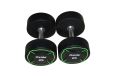Гантель круглая, полиуретановая 5кг Oxide Fitness прямая хромированная ручка со сплошной накаткой ODB01 фото 4
