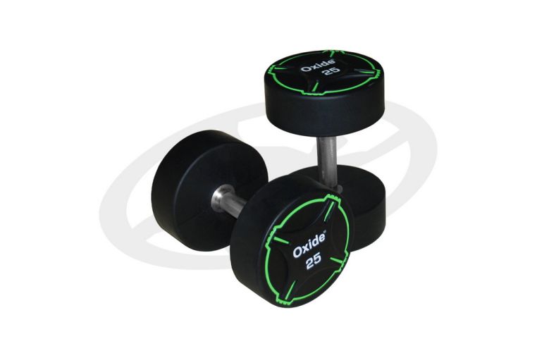 Гантель круглая Oxide Fitness ODB01 полиуретановая 30кг фото 6