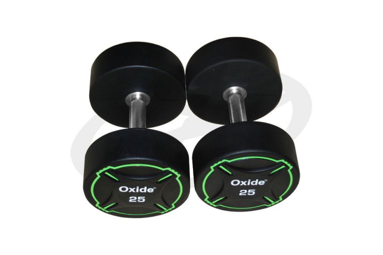 Гантель круглая Oxide Fitness ODB01 полиуретановая 30кг фото 8