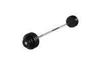 Штанга неразборная с чёрными дисками MB Barbell d25 мм, 42,5 кг MB-BarMW-B42,5