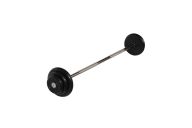 Штанга неразборная MB Barbell с чёрными дисками, 25 мм, 22,5 кг MB-BarMW-B22,5