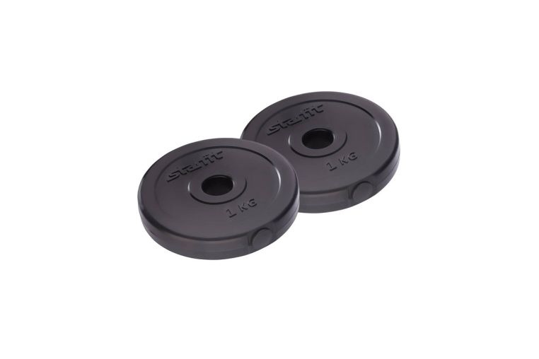Диск пластиковый 1 кг Star Fit BB-203 черный, 2 шт 