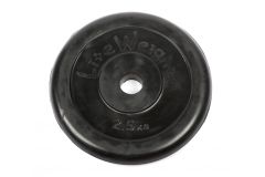 Диск обрезиненный Lite Weights 2473LW 26мм 2,5кг, черный