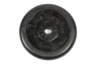 Диск обрезиненный Lite Weights 2475LW 26мм 5кг, черный