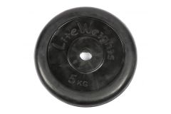 Диск обрезиненный Lite Weights 2475LW 26мм 5кг, черный