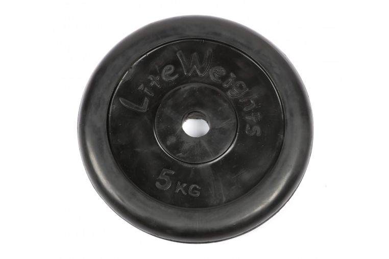 Диск обрезиненный Lite Weights 2475LW 26мм 5кг, черный 