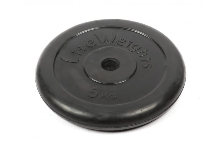 Диск обрезиненный Lite Weights 2475LW 26мм 5кг, черный фото 1